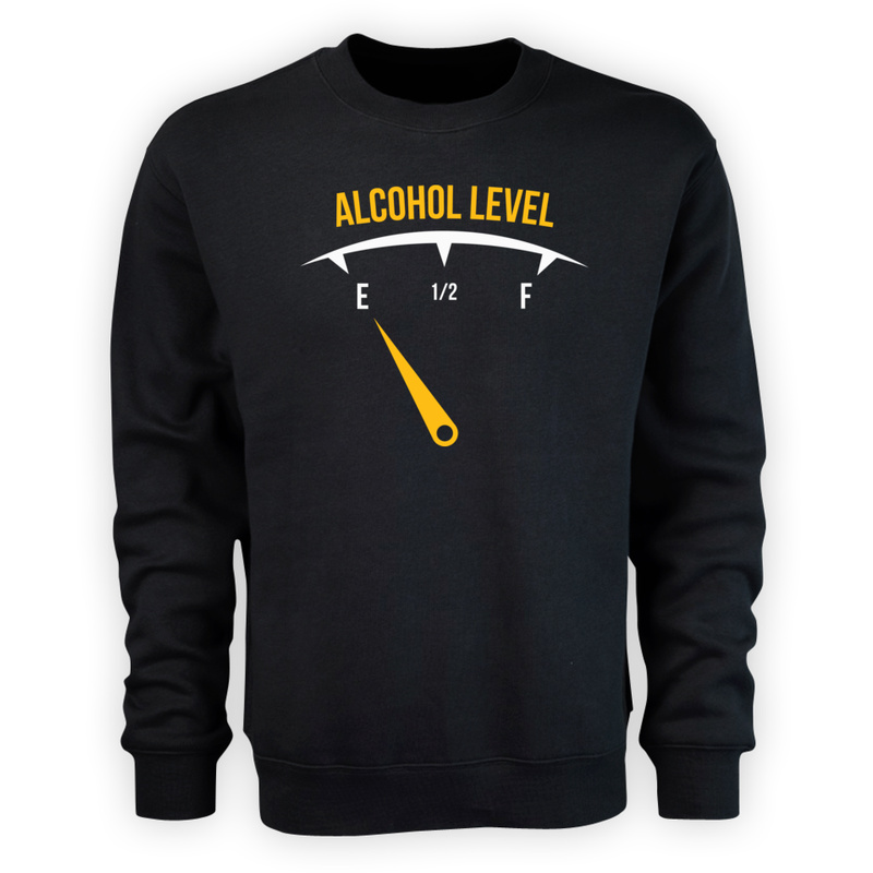 Alcohol Level - Męska Bluza Czarna