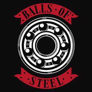 Balls Of Steel - Męska Koszulka Czarna