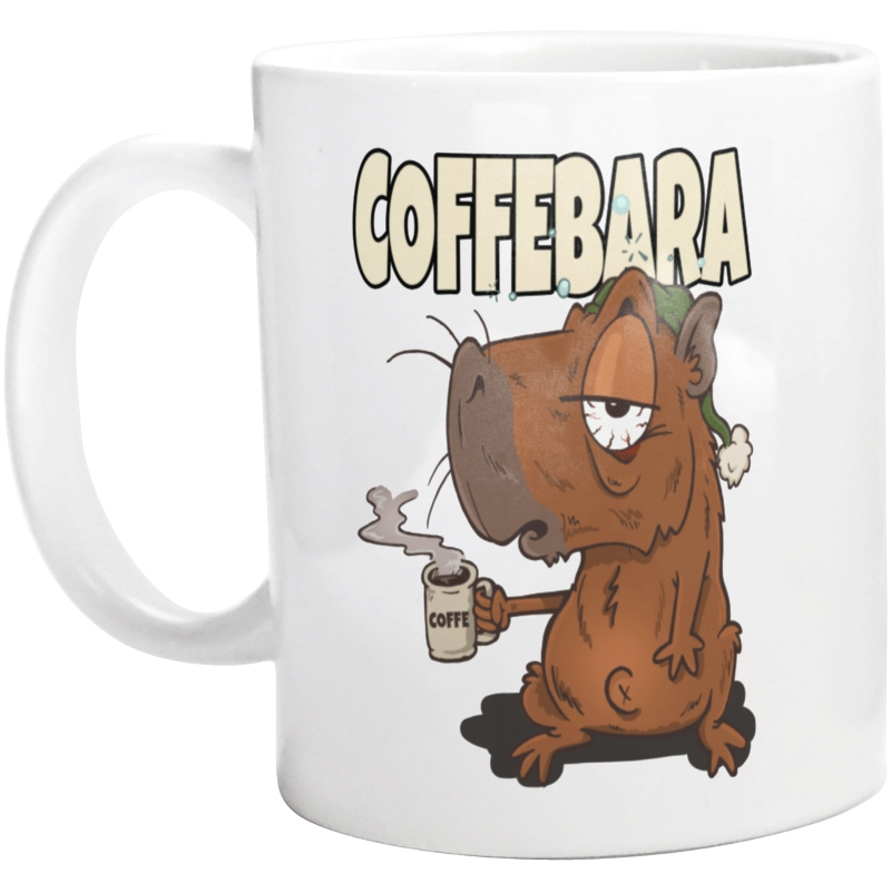 Coffebara kawa kapibara - Kubek Biały
