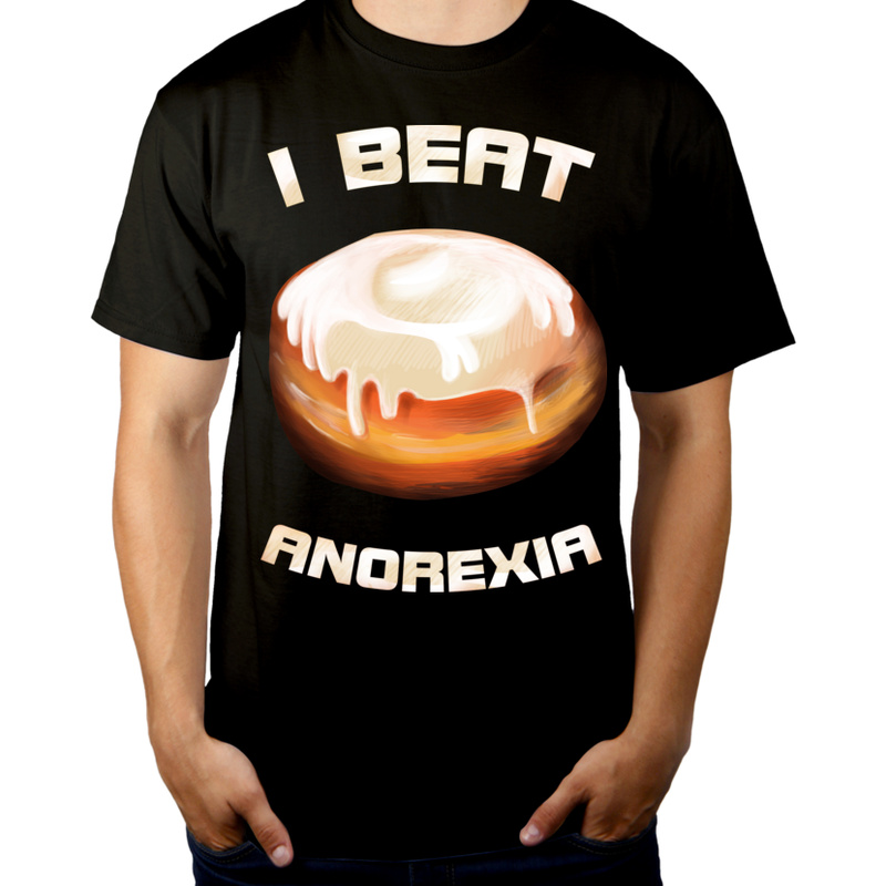 I Beat Anorexia - Męska Koszulka Czarna
