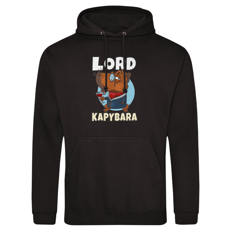 Lord Kapybara Kapibara - Męska Bluza z kapturem Czarna
