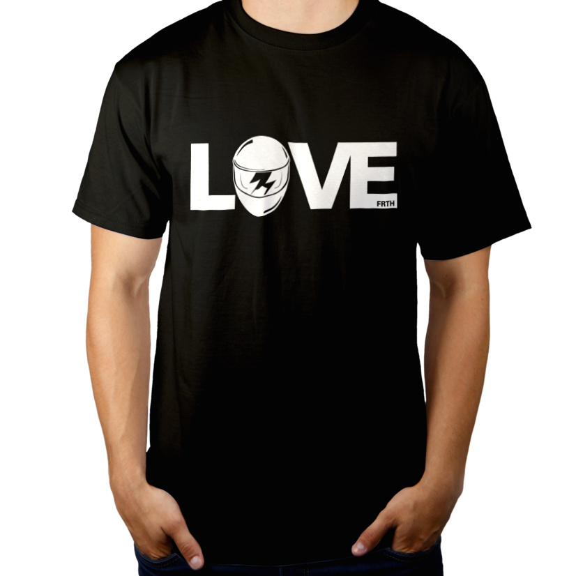 Love - Kask - Męska Koszulka Czarna