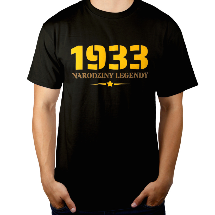 Narodziny Legendy -90 Rok 90 Lat - Męska Koszulka Czarna