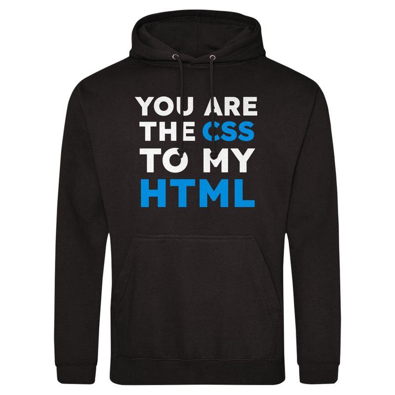 Programista CSS HTML frontend - Męska Bluza z kapturem Czarna