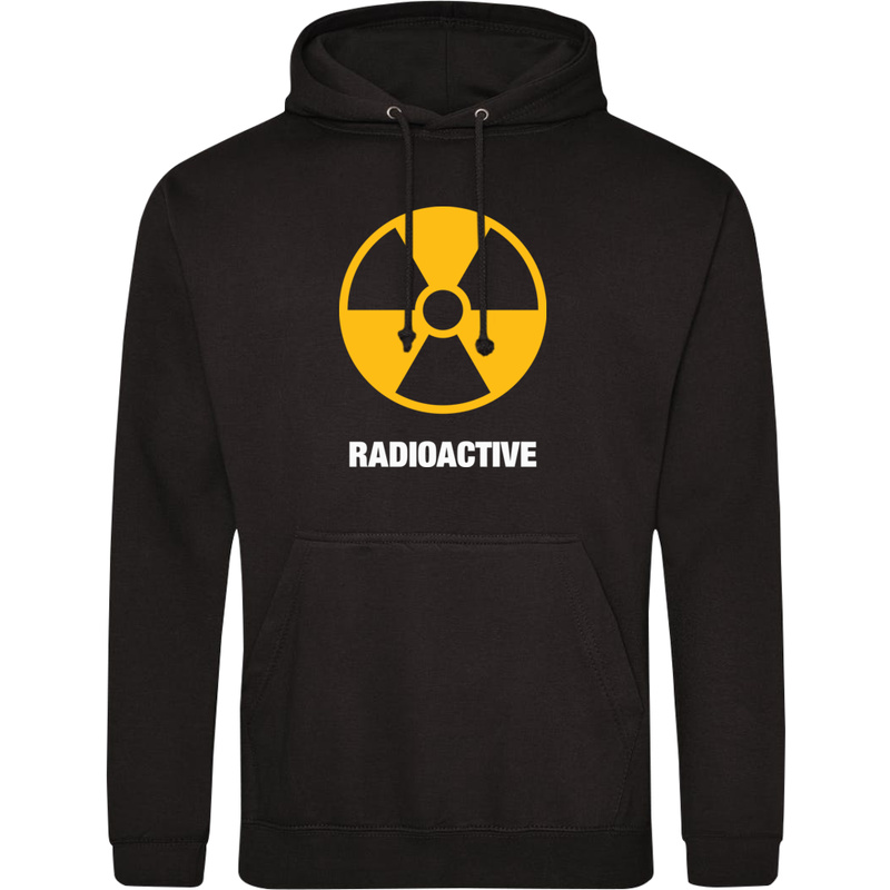 Radioactive - Męska Bluza z kapturem Czarna