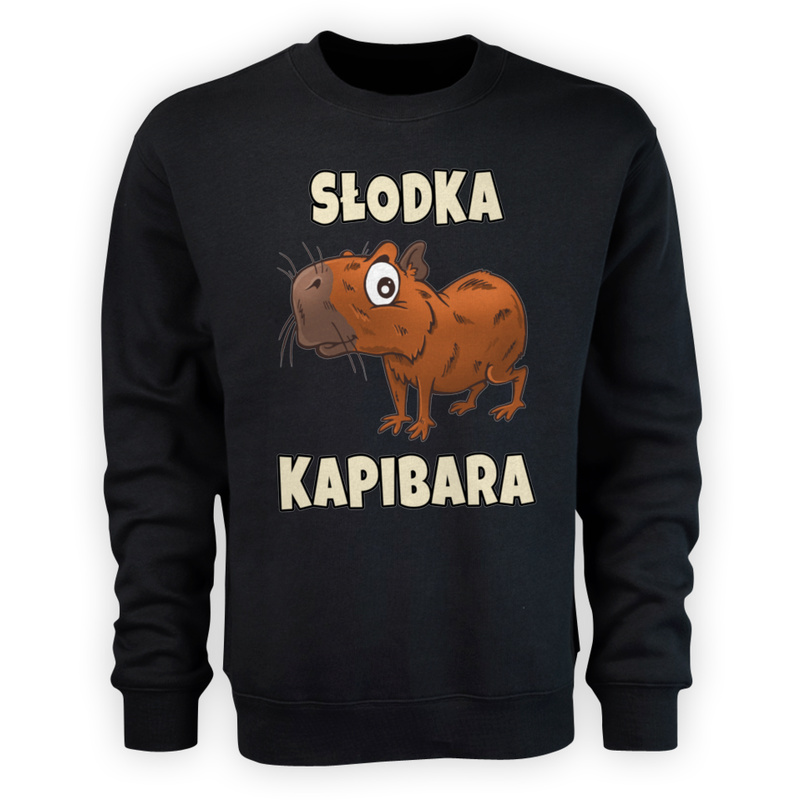 Słodka Kapibara - Męska Bluza Czarna
