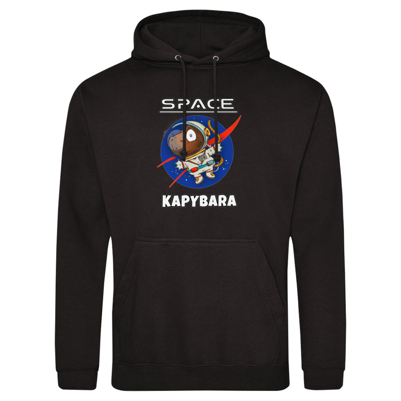 Space Kapybara Kapibara - Męska Bluza z kapturem Czarna