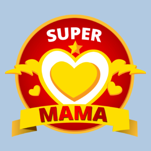 Super Mama - Damska Koszulka Błękitna