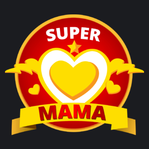 Super Mama - Damska Koszulka Czarna