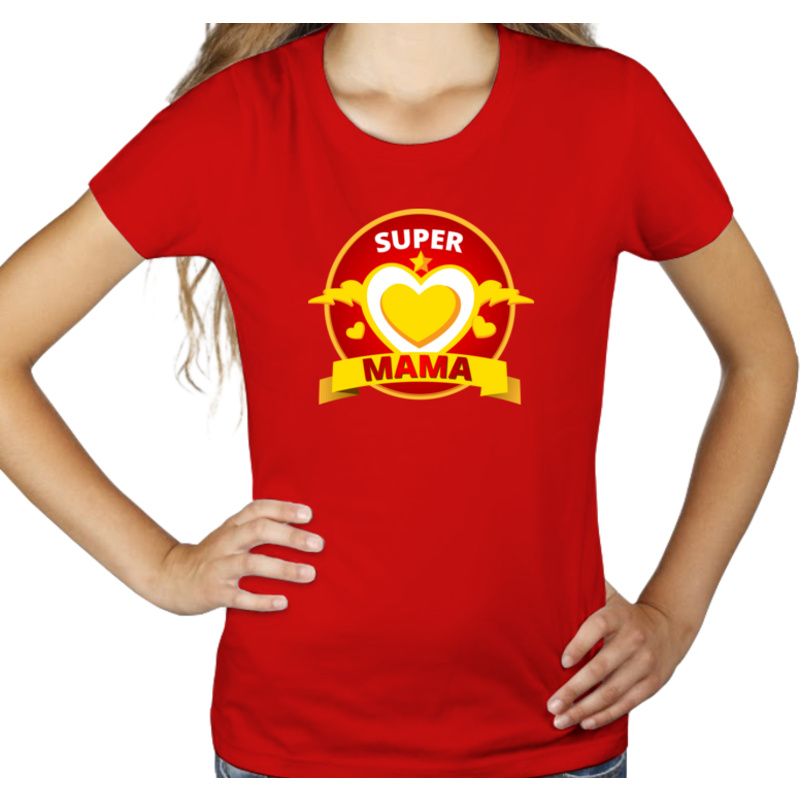 Super Mama - Damska Koszulka Czerwona