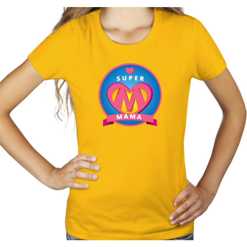Super Mama - Damska Koszulka Żółta
