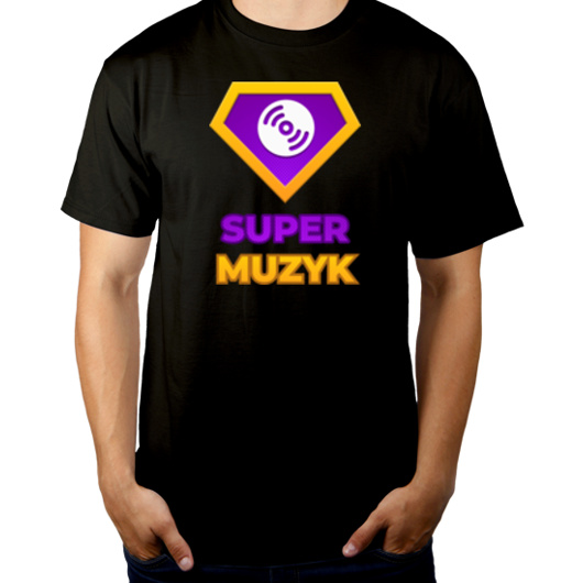 Super Muzyk - Męska Koszulka Czarna