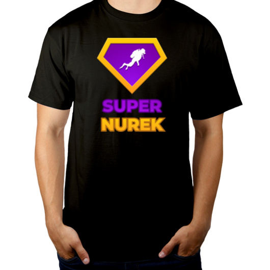 Super Nurek - Męska Koszulka Czarna
