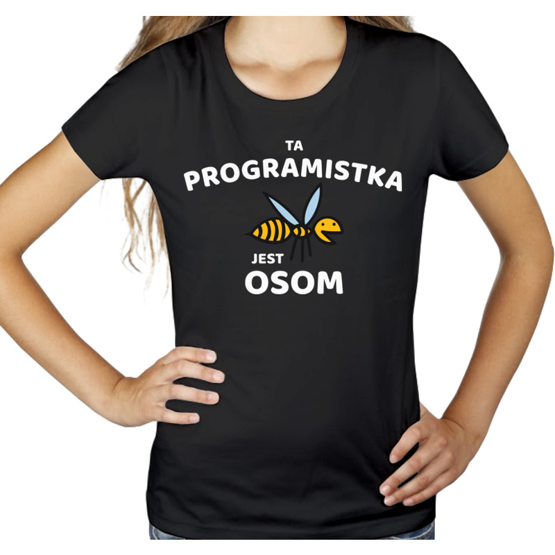 Ta programistka jest osom awesome - Damska Koszulka Czarna