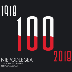100 lat niepodległości 1918 - 2018  - Damska Koszulka Czarna