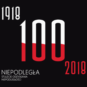 100 lat niepodległości 1918 - 2018  - Męska Koszulka Czarna