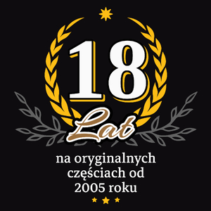 18 Na Oryginalnych Częściach Od 2005 Roku - Męska Bluza z kapturem Czarna