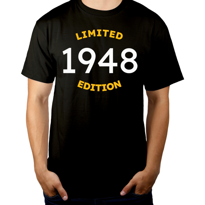 1948 Edycja Limitowana Urodziny 75 - Męska Koszulka Czarna