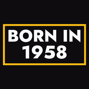 1958 Rok Urodzenia Urodziny 65 - Męska Bluza Czarna