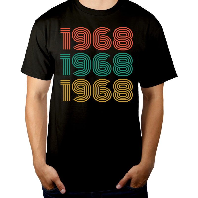 1968 Rok Urodzenia Urodziny 55 - Męska Koszulka Czarna