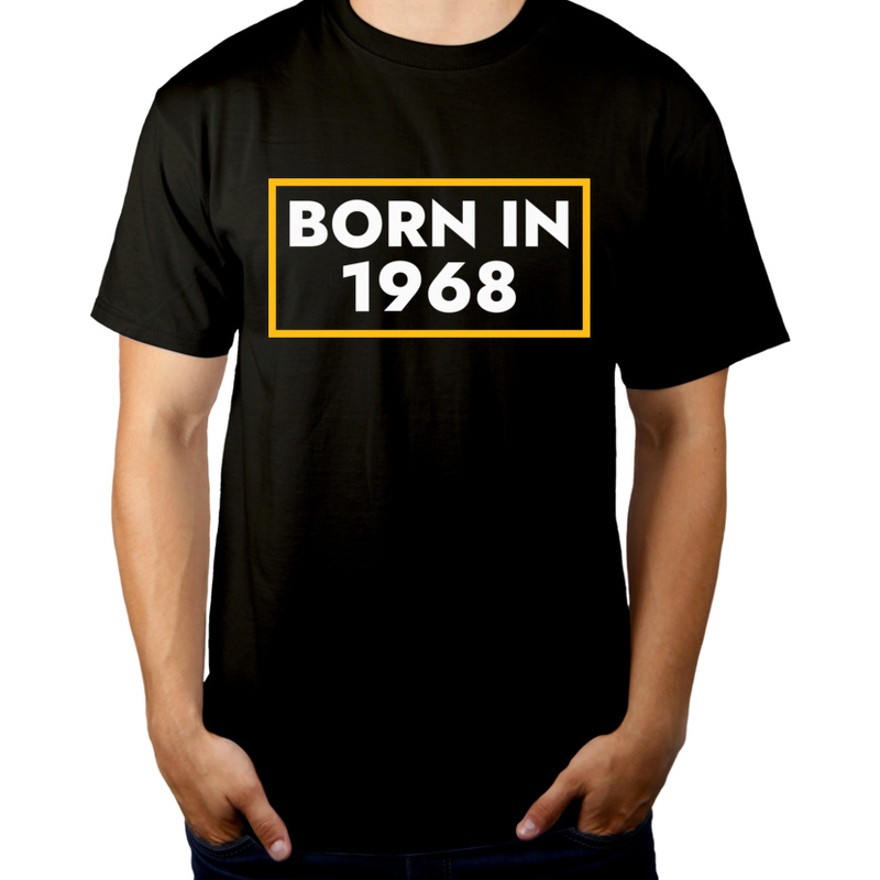 1968 Rok Urodzenia Urodziny 55 - Męska Koszulka Czarna