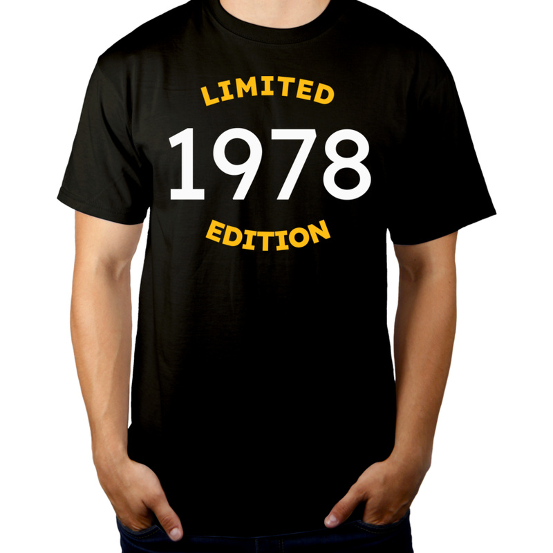 1978 Edycja Limitowana Urodziny 45 - Męska Koszulka Czarna