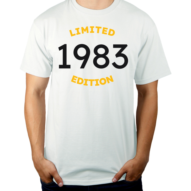 1983 Edycja Limitowana Urodziny 40 - Męska Koszulka Biała
