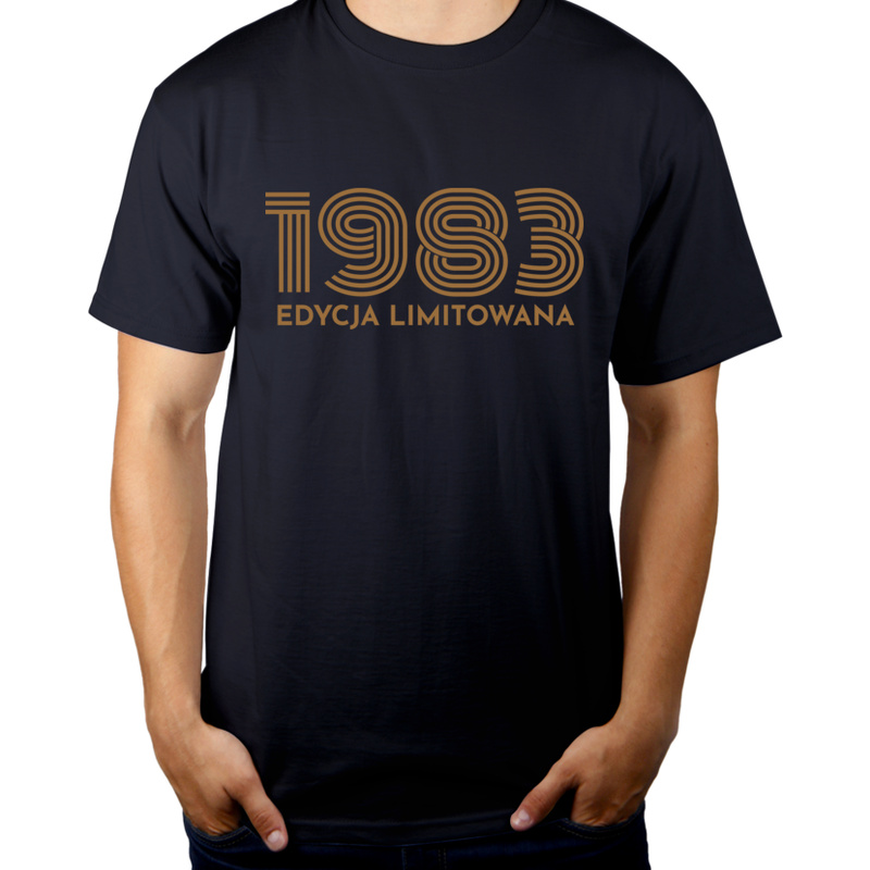 1983 Edycja Limitowana Urodziny 40 - Męska Koszulka Ciemnogranatowa