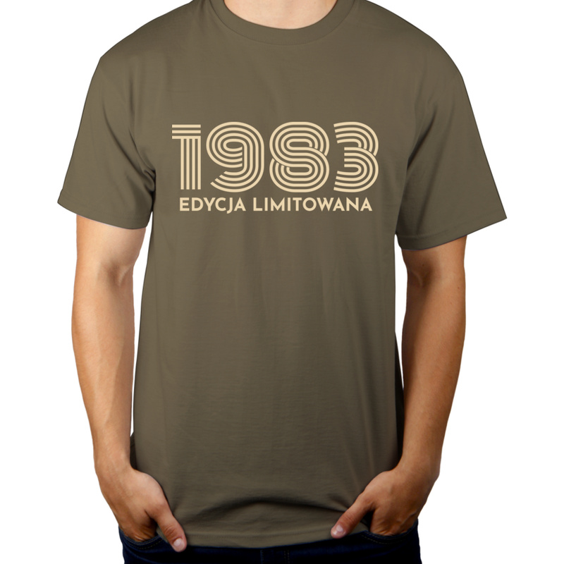 1983 Edycja Limitowana Urodziny 40 - Męska Koszulka Khaki