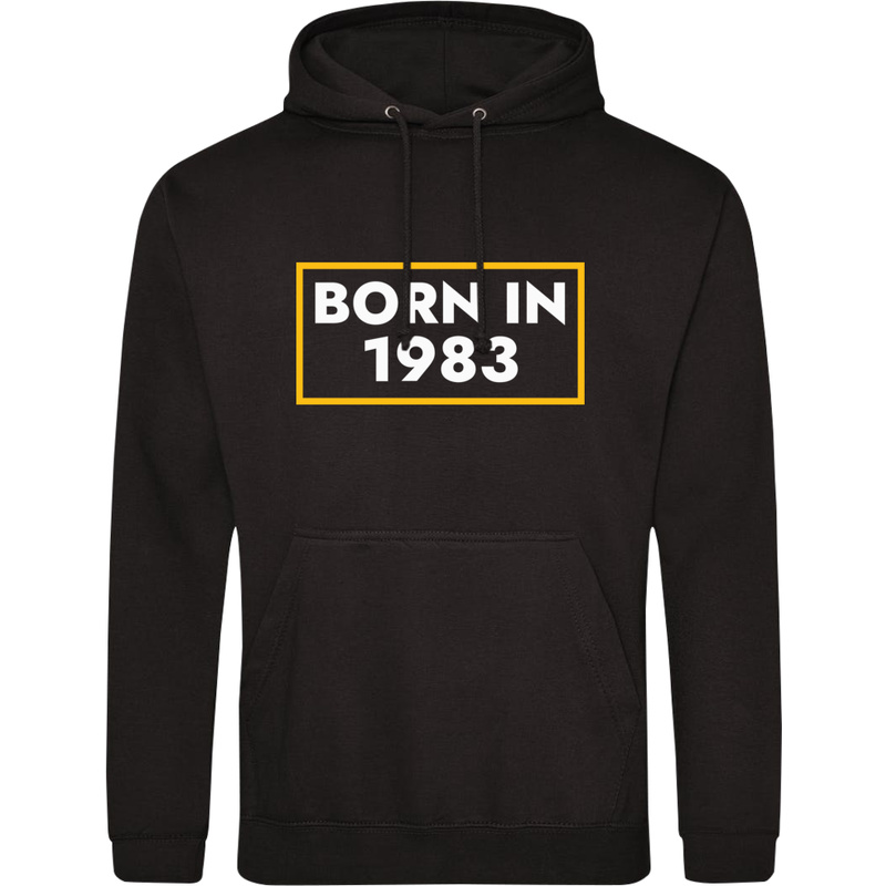 1983 Rok Urodzenia Urodziny 40 - Męska Bluza z kapturem Czarna