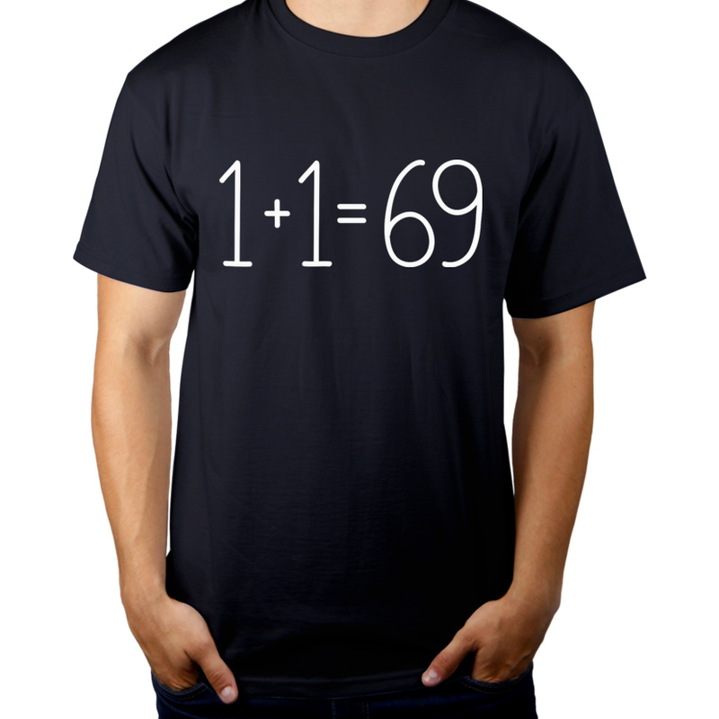 1+1=69 - Męska Koszulka Ciemnogranatowa