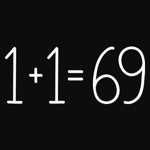 1+1=69 - Męska Koszulka Czarna