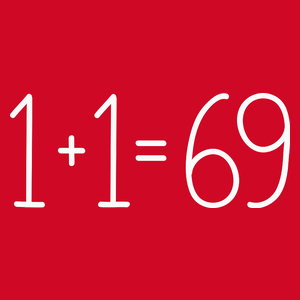 1+1=69 - Męska Koszulka Czerwona