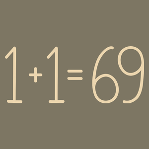 1+1=69 - Męska Koszulka Khaki