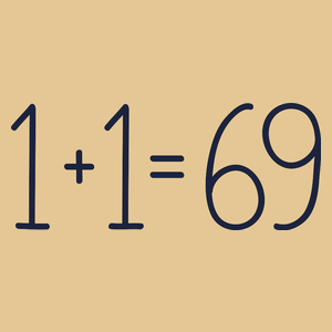 1+1=69 - Męska Koszulka Piaskowa