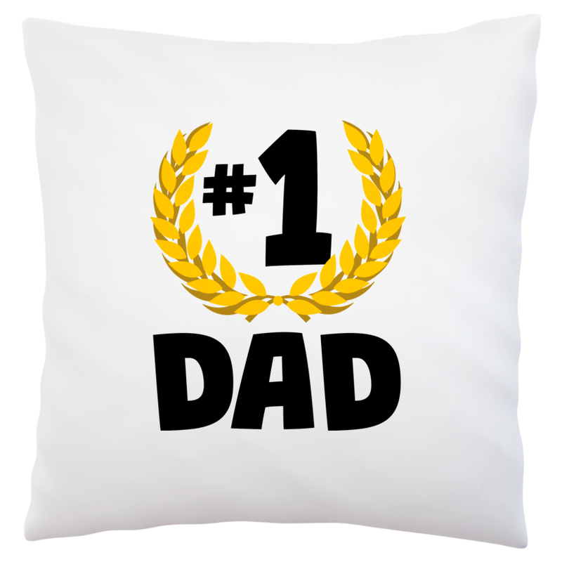 #1 Dad no. Number One - Poduszka Biała