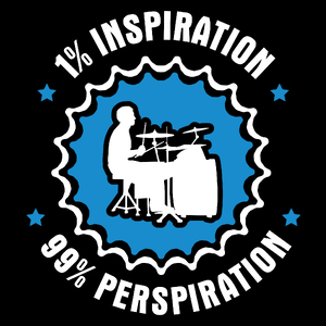 1% Inspiration - 99% Perspiration - Drummer - Torba Na Zakupy Czarna