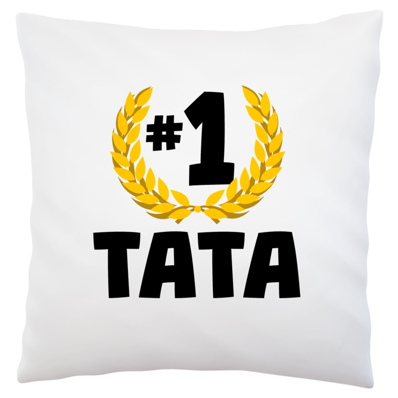 #1 Tata Number Jeden - Poduszka Biała