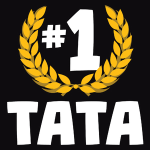 #1 Tata Number Jeden - Męska Bluza z kapturem Czarna