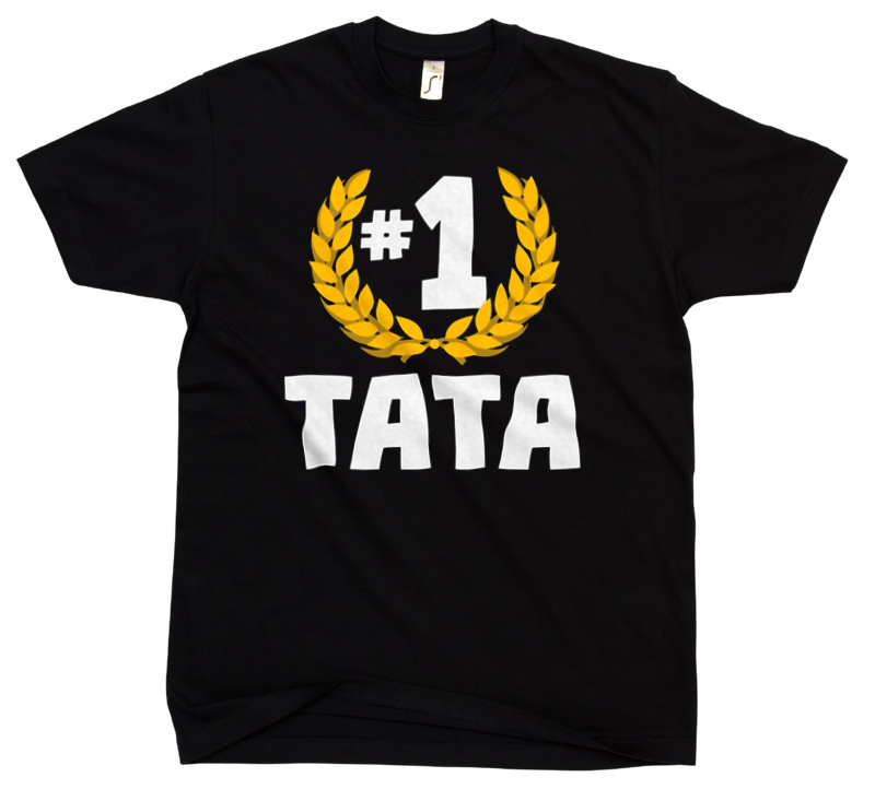 #1 Tata Number Jeden - Męska Koszulka Czarna