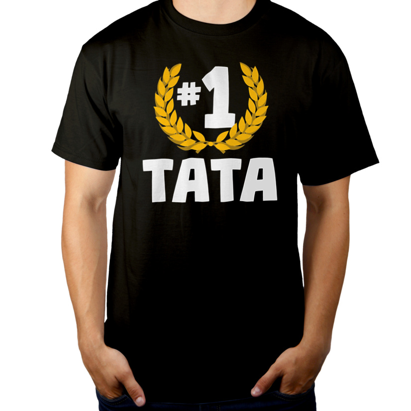 #1 Tata Number Jeden - Męska Koszulka Czarna