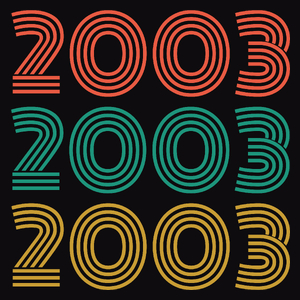 2003 Rok Urodzenia Urodziny 20 - Męska Bluza Czarna