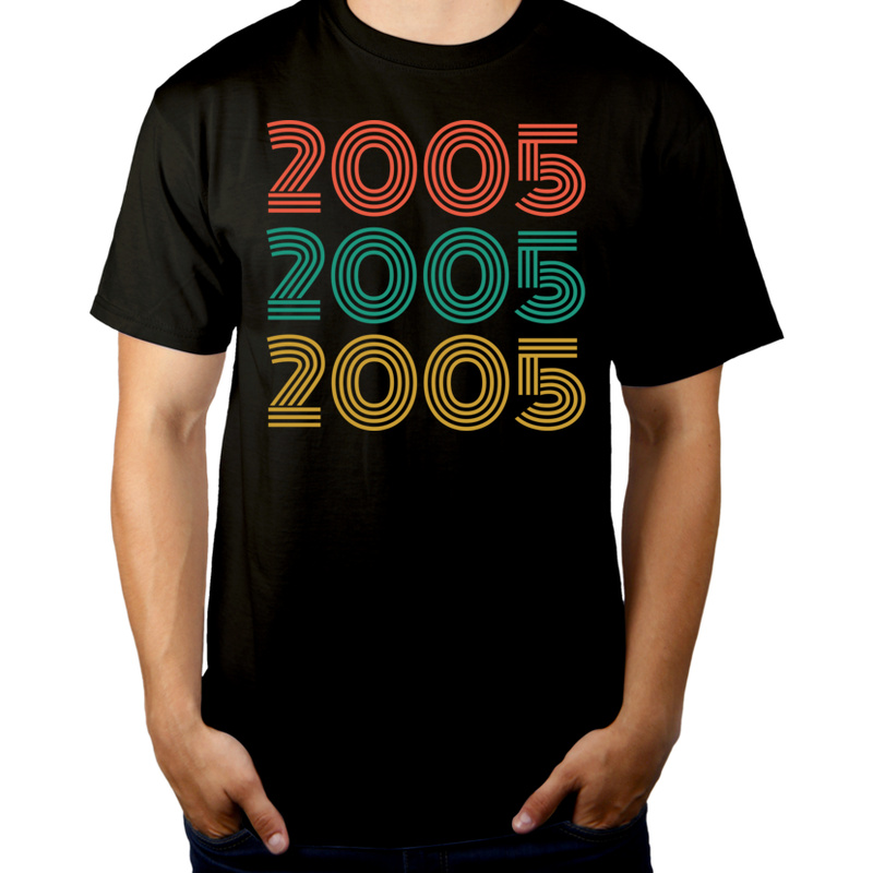 2005 Rok Urodzenia Urodziny 18 - Męska Koszulka Czarna