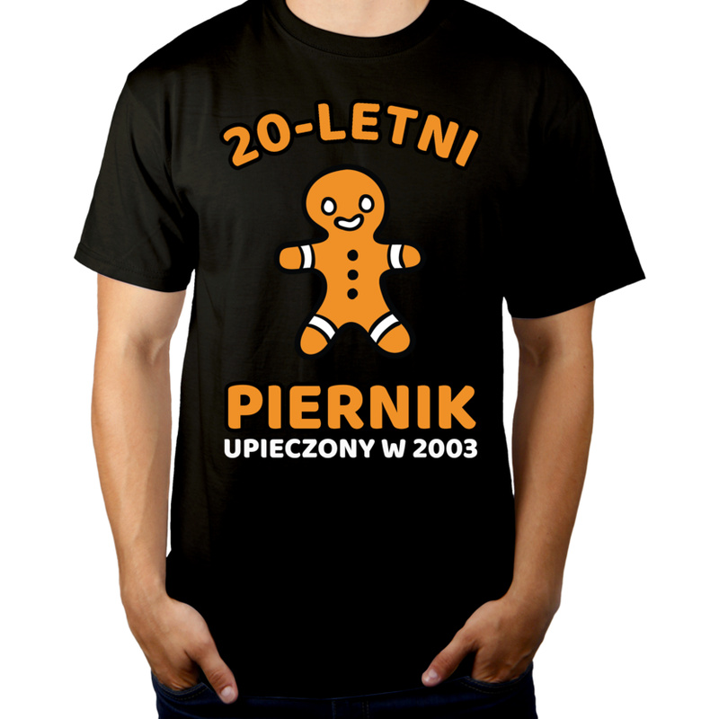 20 Letni Piernik Rok 2002 Urodziny - Męska Koszulka Czarna