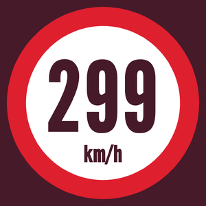 299 km/h - Męska Koszulka Burgundowa