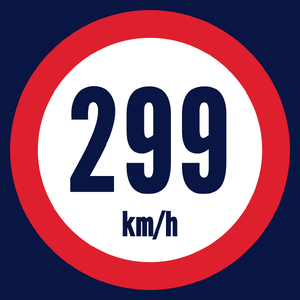 299 km/h - Męska Koszulka Ciemnogranatowa