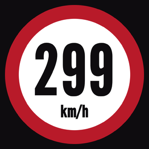 299 km/h - Męska Koszulka Czarna