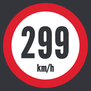 299 km/h - Męska Koszulka Szara