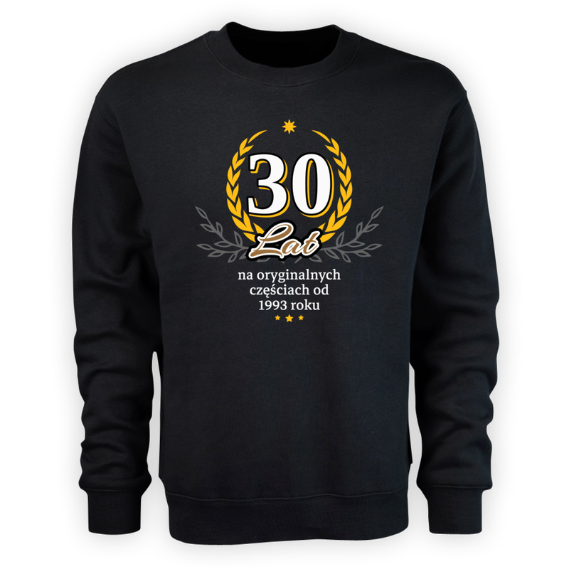 30 Na Oryginalnych Częściach Od 1993 Roku - Męska Bluza Czarna