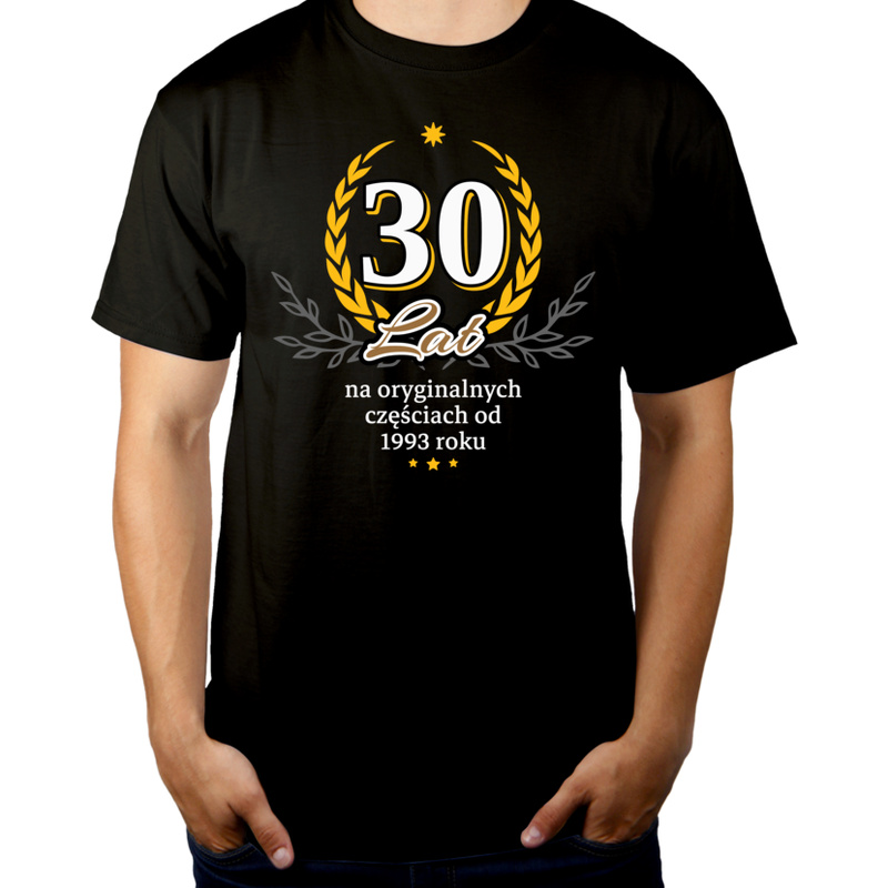 30 Na Oryginalnych Częściach Od 1993 Roku - Męska Koszulka Czarna